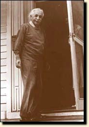 Einstein at his home in Princeton, New Jersey